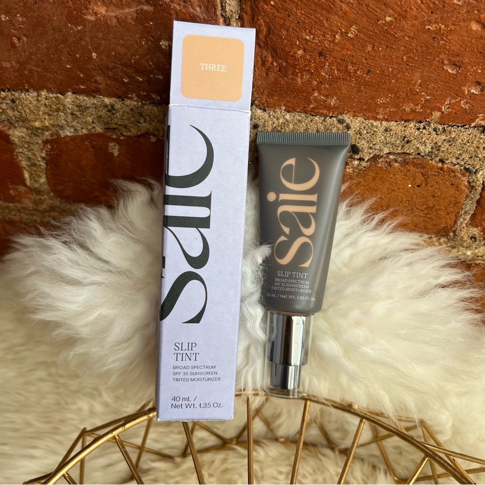 NIB Saie Slip Tint shade three tinted sunscreen moisturizer